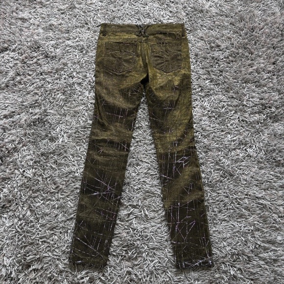 Tripp NYC Skinny Gold / Silver Cotton Spandex *VINTAGE* Sz 27❤️ - Picture 2 of 10